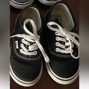 Vans Kids Black, White, and Gray Sneakers Set